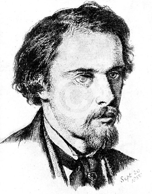 'D.G Rossetti', 1855 (1923).Artist: Rischgitz Collection