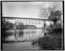 D.L. & W. bridge over the Passaic, Paterson, N.J., between 1890 and 1901. Creator: Unknown