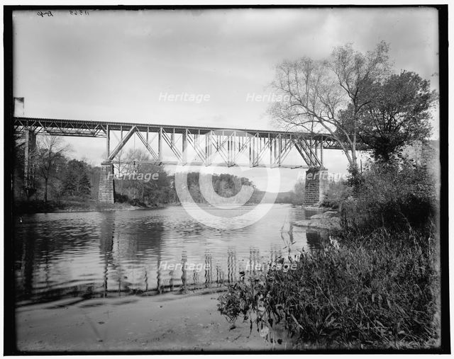 D.L. & W. bridge over the Passaic, Paterson, N.J., between 1890 and 1901. Creator: Unknown.