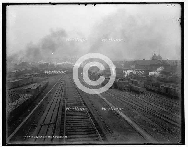 D.L. & W. R.R. yards, Scranton, Pa., between 1890 and 1901. Creator: Unknown.