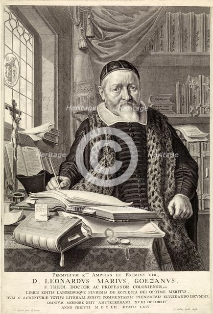D. Leonardus Marius Goezanus, pub. 1654 (engraving). Creator: Claes Corneliszoon Moeyaert (1592–1655) after.