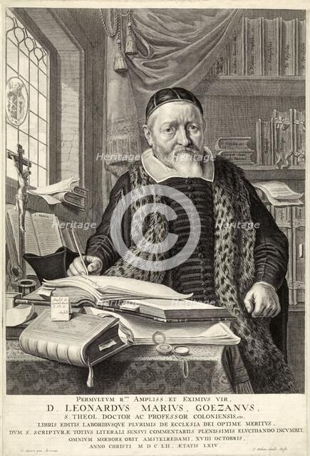 D. Leonardus Marius Goezanus, pub. 1654 (engraving). Creator: Claes Corneliszoon Moeyaert (1592–1655) after.
