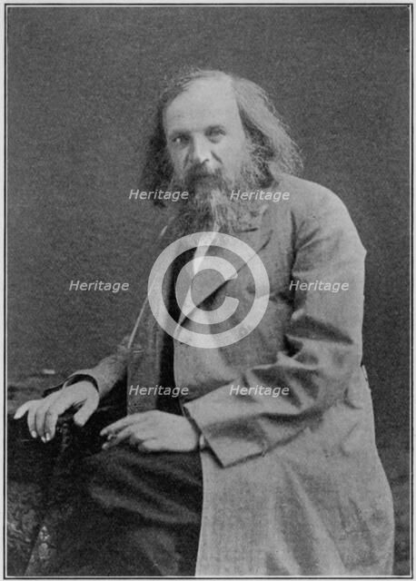 Dmitiri Ivanovich Mendeleyev (1834-1907), Russian chemist, c1900s. Artist: Unknown