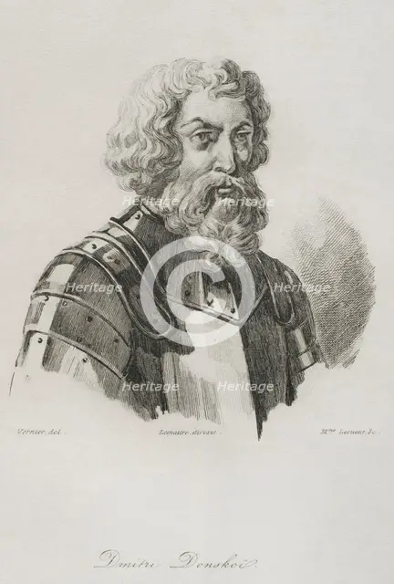 Dmitry Donskoy (1350-1389), Prince of Moscow, and Grand Prince of Vladimir, 1839. Creator: Mme Lesueur.
