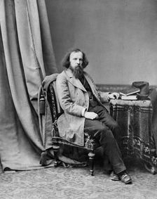 Dmitri Mendeleev, Russian chemist, c1880-c1882. Artist: Andrei Osipovich Karelin