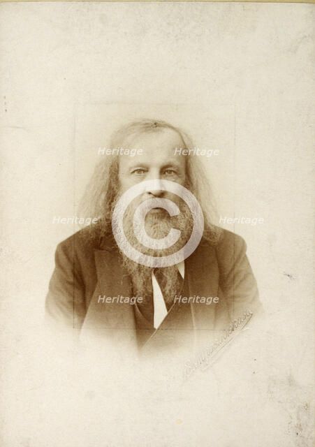 Dmitri Mendeleev, Russian chemist, c1890-c1907(?). Artist: Unknown