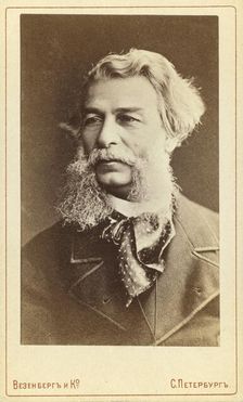 Dmitri i Vasilevich Grigorovich, head-and-shoulders portrait, facing left, between 1880 and 1886. Creator: Unknown