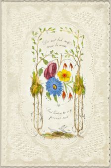 Do Not Bid My Voice Be Mute (valentine), c. 1840. Creator: George Meek