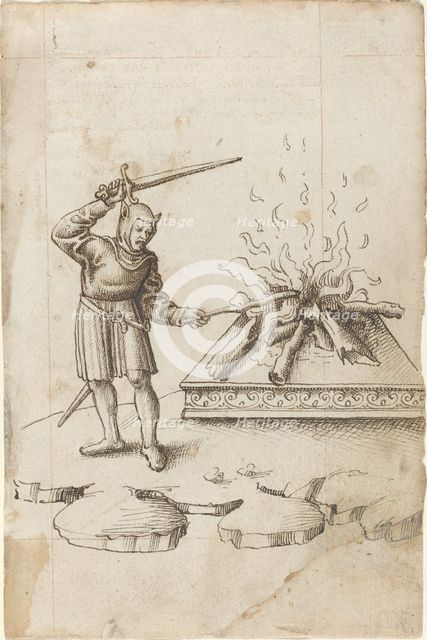 Do Not Poke the Fire with a Sword [fol. 20 recto], c. 1512/1515. Creator: Unknown.