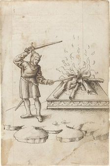 Do Not Poke the Fire with a Sword [fol. 20 recto], c. 1512/1515. Creator: Unknown