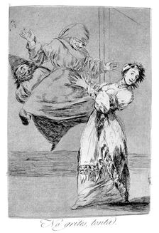 Do not shout you idiot 1799. Artist: Francisco Goya