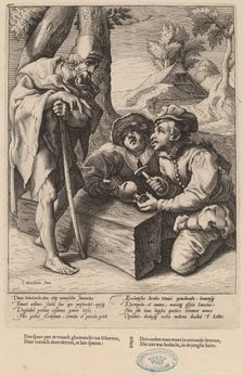 Do Not Spend Your Savings Too Soon, c. 1592. Creator: Goltzius, Workshop of Hendrick, after Hendrick Gol