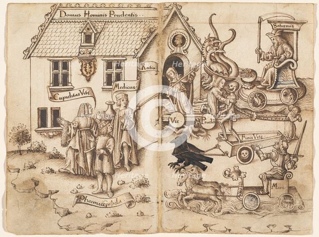 Do Not Turn Back When You Arrive at the End [fol. 26 verso / 27 recto], 1512/1514. Creator: Unknown.