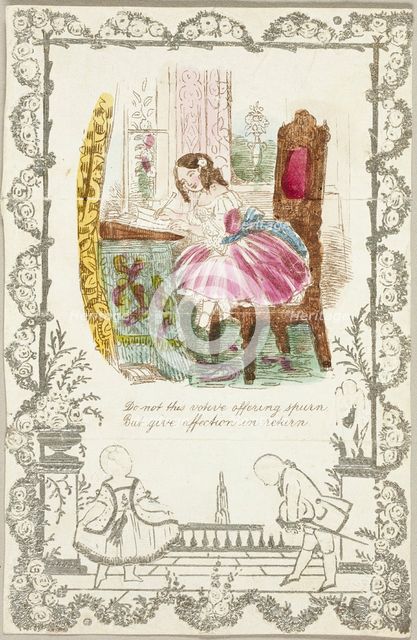 Do Not this Votive Offering Spurn (valentine), 1850/59. Creator: Unknown.