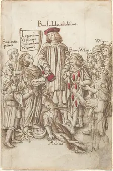 Do Not Walk outside the Public Highway [fol. 35 recto], c. 1512/1515. Creator: Unknown