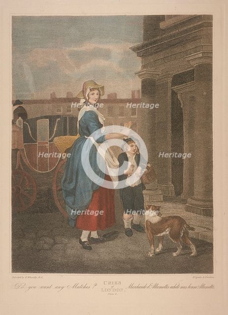 'Do you want any Matches?', Cries of London, c1870. Artist: Anon