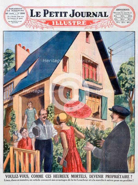 Do you want, like these lucky fellows, to become a house owner?. Artist: Unknown