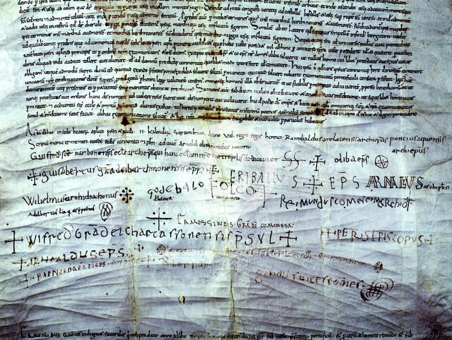 Dotalia of the Cathedral Church of San Pedro of Vic, a document written on parchment by Ermemir Q…