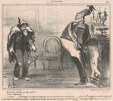 D'ou arrives-tu?, 19th century. Creator: Honore Daumier
