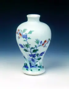 Doucai miniature meiping vase, Yongzheng period, Qing dynasty, China, 1723-1735. Creator: Unknown
