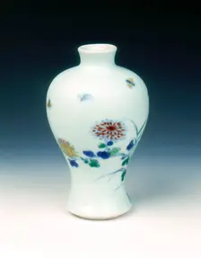 Doucai miniature meiping vase, Yongzheng period, Qing dynasty, China, 1723-1735. Creator: Unknown