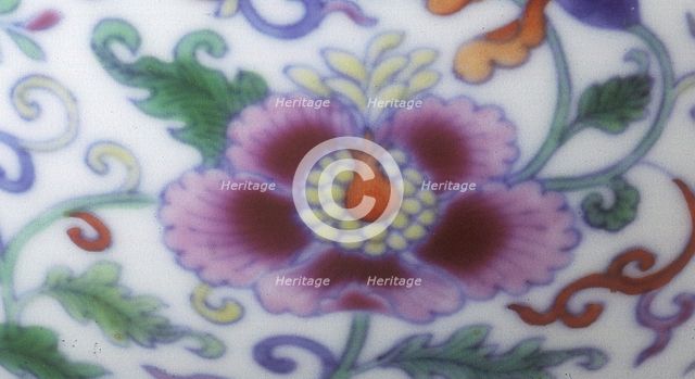 Doucai bowl with floral decoration, Yongzheng period, Qing dynasty, China, 1723-1735. Artist: Unknown