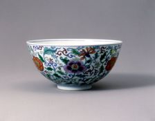 Doucai bowl with floral decoration, Yongzheng period, Qing dynasty, China, 1723-1735
