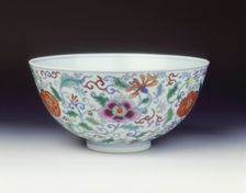 Doucai bowl with floral decoration, Yongzheng period, Qing dynasty, China, 1723-1735