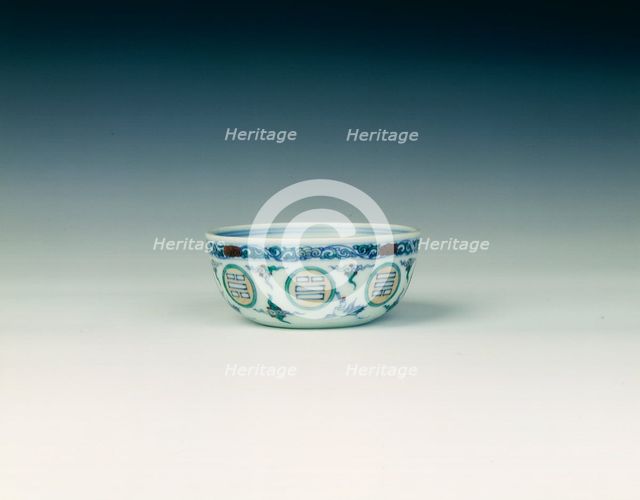 Doucai cup, Qing dynasty, late Kangxi period, China, 1700-1722. Creator: Unknown.