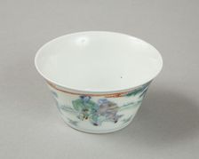 Doucai flared cup with two figures in a landscape, late Kangxi period (1700-1722)