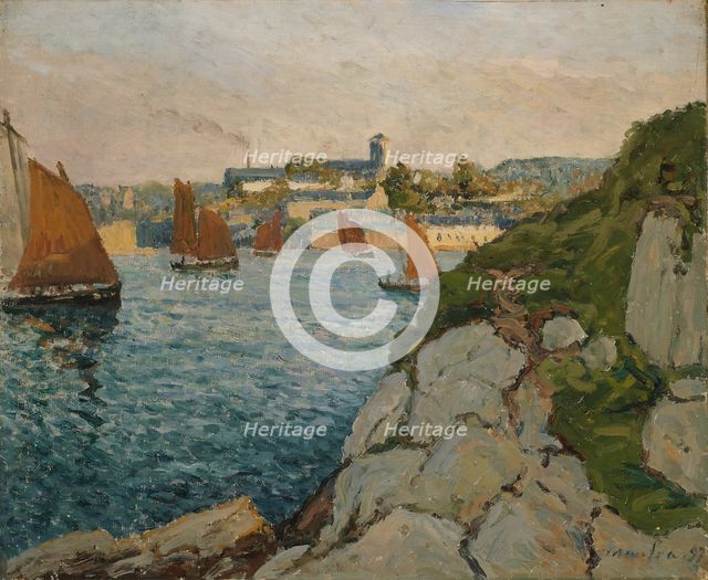 Douarnenez in Sunshine, 1897. Creator: Maxime Emile Louis Maufra.