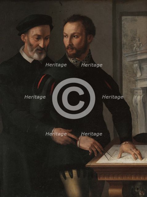 Double Male Portrait (Probably Portrait of Duke of Parma Ottavio Farnese and his Military..., 1556. Creator: Manzuoli (Maso da San Friano), Tommaso (1531-1571).