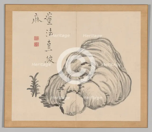 Double Album of Landscape Studies after Ikeno Taiga, Volume 1 (leaf 14), 18th century. Creator: Aoki Shukuya (Japanese, 1789).