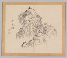 Double Album of Landscape Studies after Ikeno Taiga, Volume 1 (leaf 16), 18th century. Creator: Aoki Shukuya (Japanese, 1789)