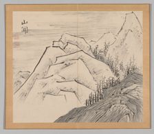 Double Album of Landscape Studies after Ikeno Taiga, Volume 1 (leaf 29), 18th century. Creator: Aoki Shukuya (Japanese, 1789)