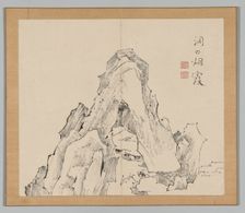 Double Album of Landscape Studies after Ikeno Taiga, Volume 2 (leaf 20), 18th century. Creator: Aoki Shukuya (Japanese, 1789)
