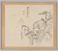 Double Album of Landscape Studies after Ikeno Taiga, Volume 2 (leaf 31), 18th century. Creator: Aoki Shukuya (Japanese, 1789)