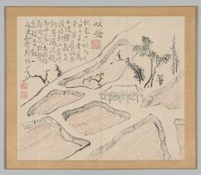 Double Album of Landscape Studies after Ikeno Taiga, Volume 2 (leaf 35), 18th century. Creator: Aoki Shukuya (Japanese, 1789)