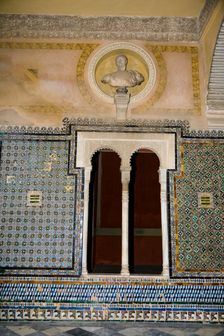 Double-arched (mullioned) window, House of Pilate, Seville, Andalusia, Spain, 2007. Creator: Samuel Magal