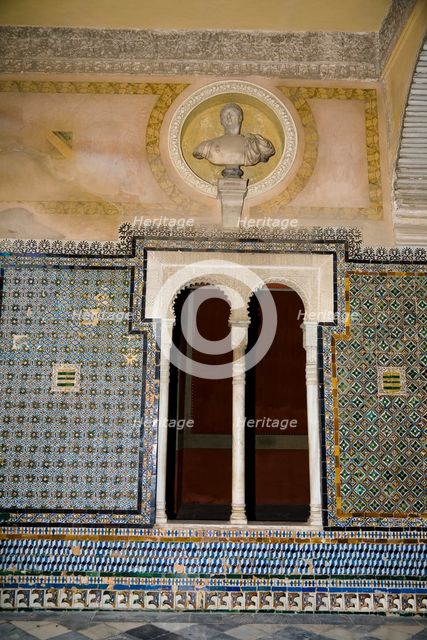 Double-arched (mullioned) window, House of Pilate, Seville, Andalusia, Spain, 2007. Creator: Samuel Magal.