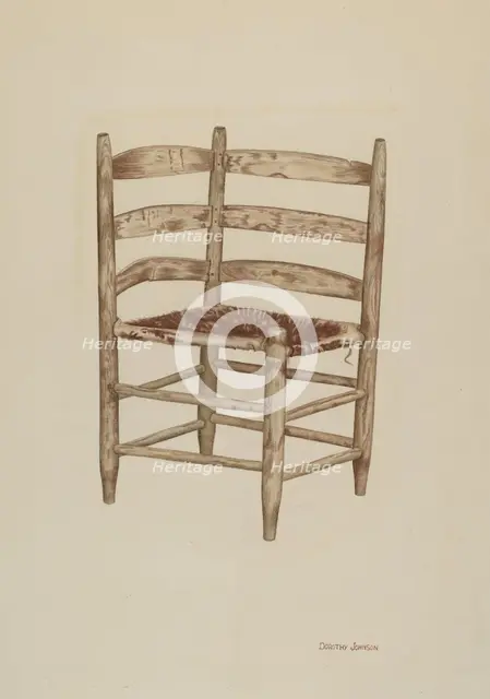 Double Back Chair, c. 1939. Creator: Dorothy Johnson.