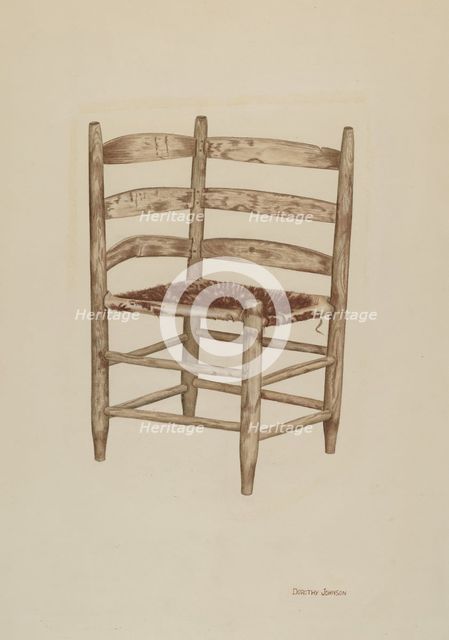 Double Back Chair, c. 1939. Creator: Dorothy Johnson.