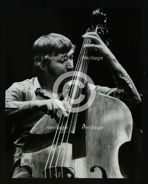 Double bassist Ron Mathewson playing at the Forum Theatre, Hatfield, Hertfordshire, 23 January 1982. Artist: Denis Williams