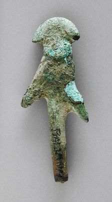 Double Barbed Model Arrow Tip, Ptolemaic Period-Roman Period (323 BCE -300 CE). Creator: Unknown