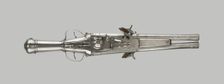 Double-Barrel Wheellock Pistol, Germany, c. 1570. Creator: Unknown