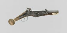 Double-Barrel Wheellock Pistol (Puffer), Saxony, 1580/1600. Creator: Unknown