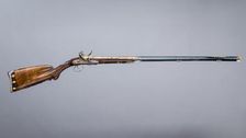 Double-Barreled Flintlock Shotgun, French, Versailles, dated 1801. Creator: Nicolas Noël Boutet