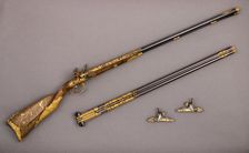 Double-Barreled Flintlock Shotgun with Exchangeable Percussion Locks and Barrels, c1818-20 & 1860. Creators: Nicolas Noël Boutet, Léopold Bernard, B. Montagnon