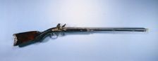 Double-Barrelled Flintlock Sporting Gun of Napoleon I Bonaparte, 1809. Creator: Jean Le Page (French)