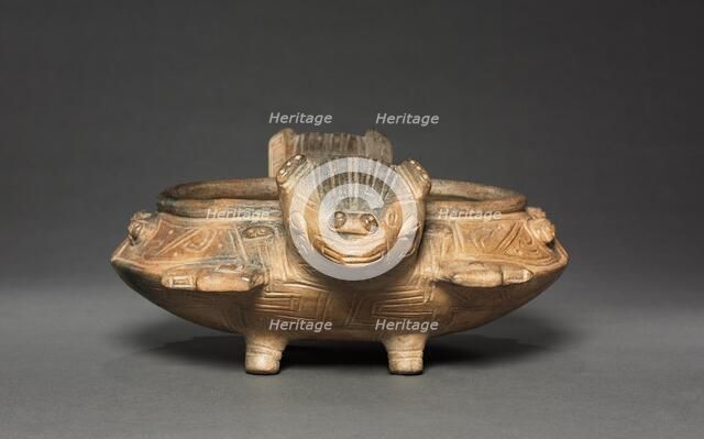 Double-Bat Bowl, c. 900-1550. Creator: Unknown.